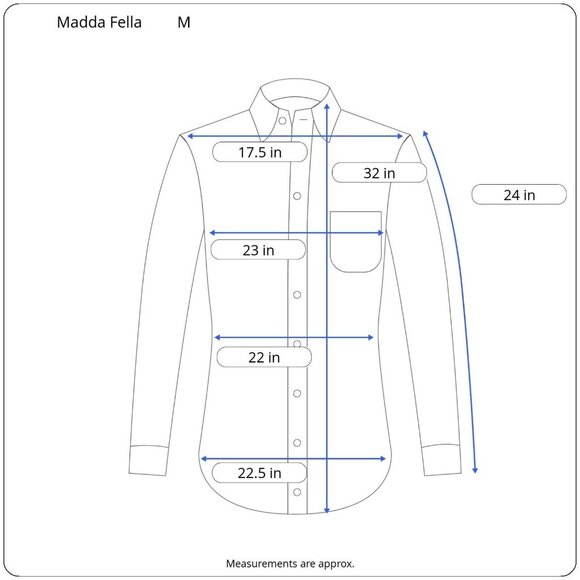 Madda Fella Mens Shirt Button Down Multicolor Plaid Cotton Long Sleeve SIze M - Picture 3 of 13